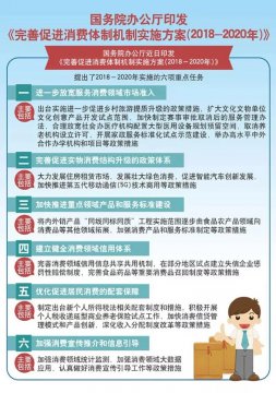 國務(wù)院促進(jìn)消費(fèi)體制機(jī)制實施方案