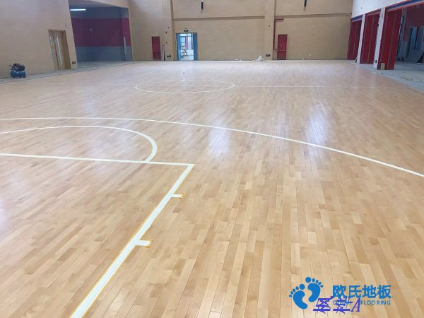 楓木一級籃球木地板，22厚雙層龍骨結(jié)構(gòu)運動木地板