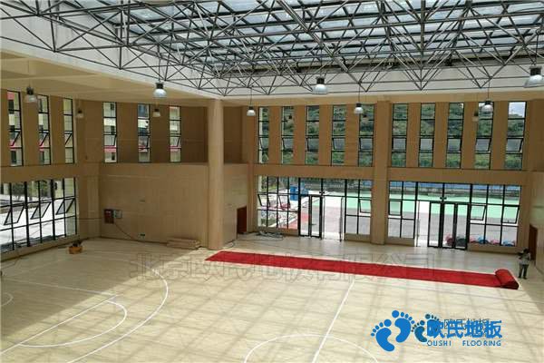 學(xué)校籃球場地木地板沖擊測試